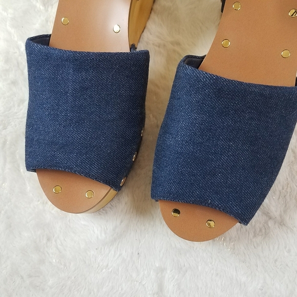 MADEWELL The Anouk Denim Platform Clog Sandals - Picture 11 of 12